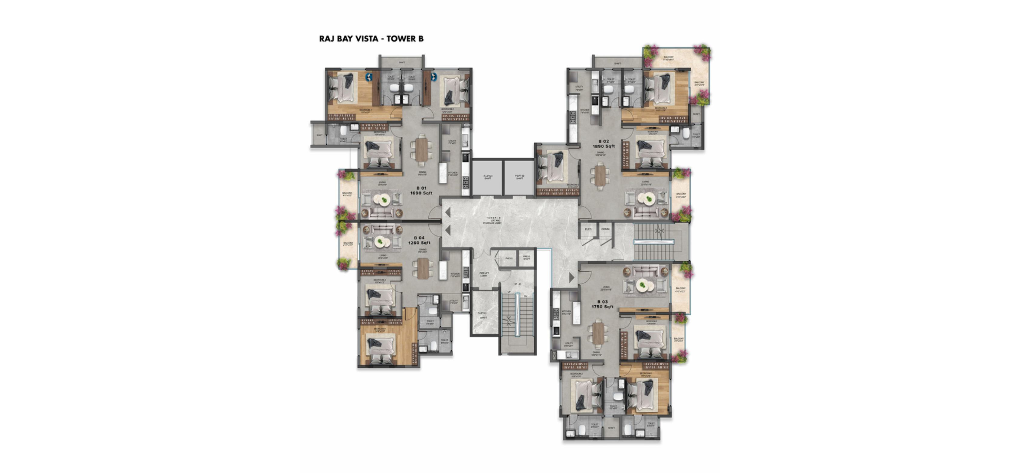 Tower-B Plan 1